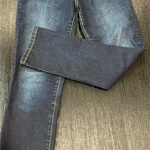 Tory Burch Cropped Slim Boot Cut Jeans Teal‎ Low Rise Designer Size 23